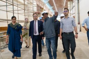 Chief Secretary Inspects Ongoing Construction of New Terminal Building at Leh Airport
