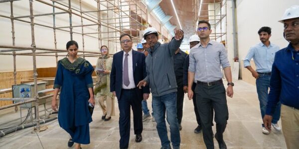 Chief Secretary Inspects Ongoing Construction of New Terminal Building at Leh Airport