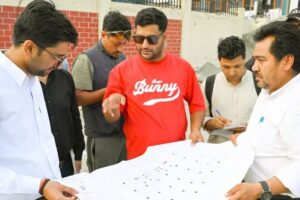 DC Inspects Construction of Multi-Sports Complex at Kargil Town