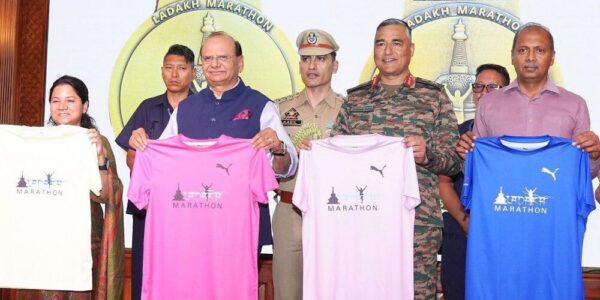 L-G VK Saxena launches jersey of 13th edition of Ladakh Marathon