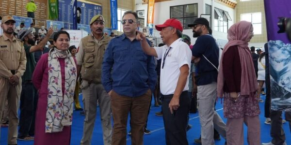 Chief Secretary Conducts On-Site Inspection of NDS Indoor Stadium Ahead of Ladakh Marathon
