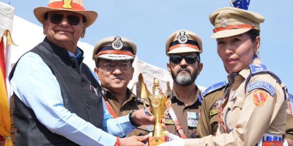 L-G Saxena Attends Ladakh Police Passing-Out Parade, Inducts 114 SPOs & Inaugurates Welfare and Fire Safety Initiatives